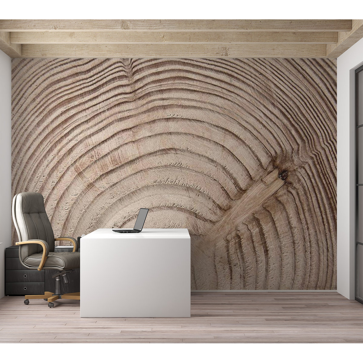 A closer look at Wood Grained Wall Mural